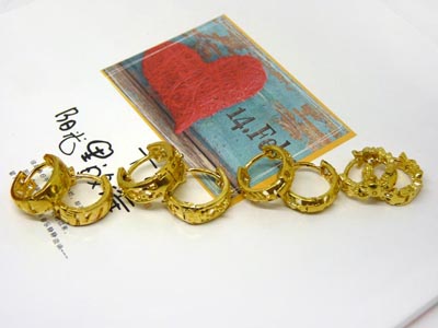 新款 黄金耳钉耳坠黄金首饰品 黄金耳环