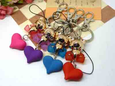 新款 汽车钥匙扣 爱心考拉熊 情侣钥匙扣