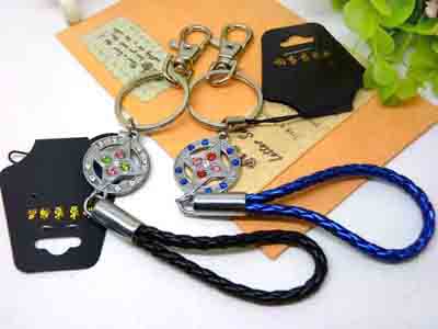 编织钥匙扣男士女真皮汽车钥匙扣钥匙圈挂件