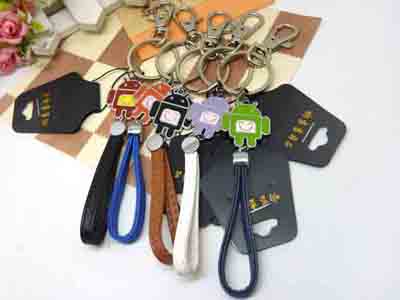 新款 安卓机器人旋转钥匙扣 钥匙圈