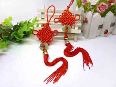 中国结带平安扣玉佩特色工艺品中国结小号中国风家居装饰挂件