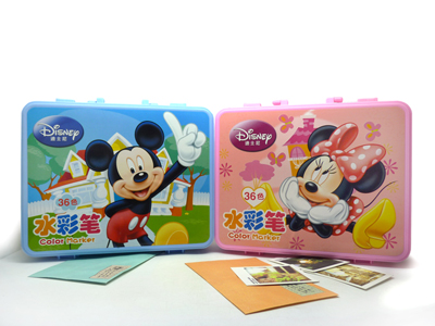 真彩迪士尼水彩笔36色学生 幼儿水彩画笔 -M108