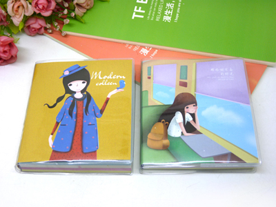 韩版可爱熊猫胶套笔记本学生防水记事本日记本便签本学习用品 -便签本XN-85120