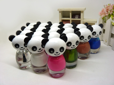 韩版 可爱熊猫造型指甲油糖果色女生指甲彩妆美甲配饰用品义乌精品批发 -1515