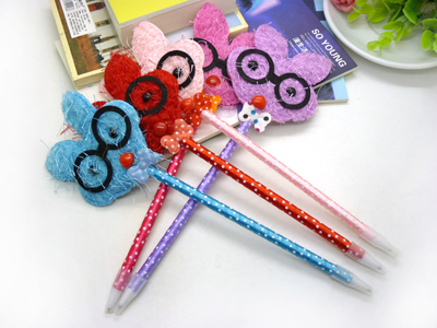 韩版创意文具办公圆珠笔礼品玫瑰花可爱中小学生奖品礼物油笔