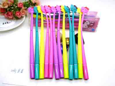 韩版创意KT猫中性笔可爱软硅胶造型签字笔