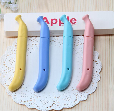 韩国创意 可爱香蕉造型中性笔 钻石头中性笔 