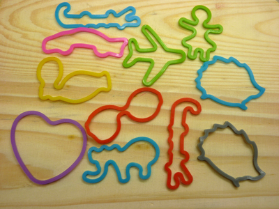 特价{12支装}硅胶橡皮筋 动物橡皮筋 几何造型橡皮筋 多图案硅胶橡皮筋硅胶橡皮筋