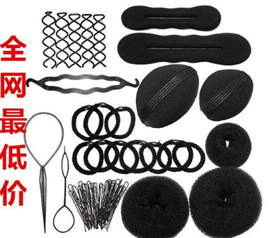 全网最低价热销韩版式盘发新娘化妆影楼盘发工具套装发饰组套