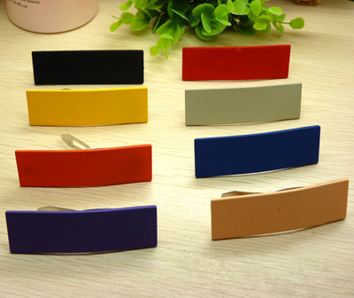 日韩版饰品时尚发夹 百搭糖果色大BB夹 彩色磨砂边夹 发饰 头饰