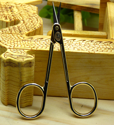 韩版正品THREE SEVEN777（尖头）不锈钢修眉剪刀 剪双眼皮 剪刀 鼻毛剪刀美妆工具