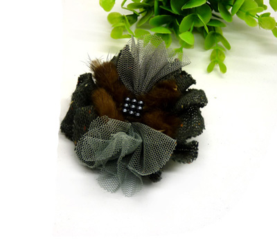 全网最低小珍珠配水貂毛绝对大气胸花 发饰胸花两用