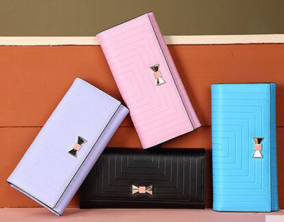 皮质钱包女长款商务简约时尚韩版手拿包钱包