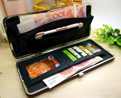 美女必备多项储藏钱包手包 方便实用型号18cm*9cm多功能7寸卡包手机包