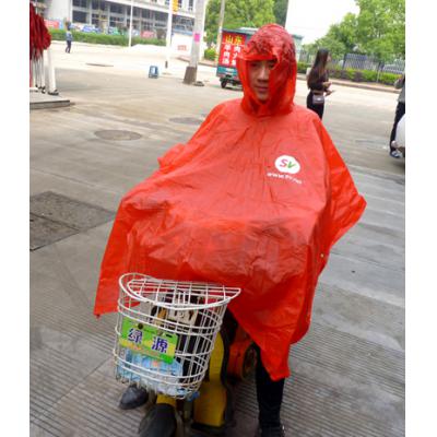 加厚加大珠光PVC雨衣 环保带帽可多次使用雨衣