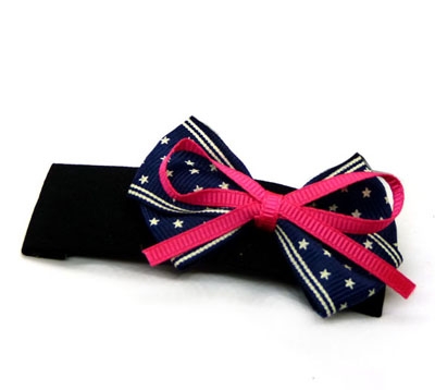 简单大气清新蝴蝶结布艺发夹 刘海夹 BB夹