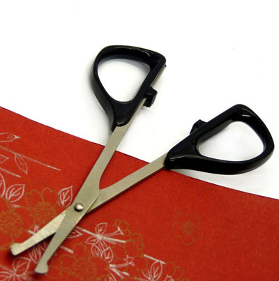 全网最低价9.5cm高级不锈钢圆头鼻毛剪 美容剪 安全剪刀