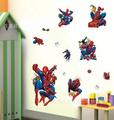 3D立体贴可移PVC墙纸 卡通、动物墙贴 儿童房装扮 给宝宝惊喜下吧 