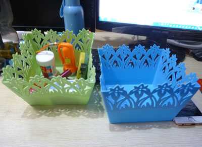 厂家批发1899桌面收纳盒 时尚彩色收纳盒小 垃圾栏