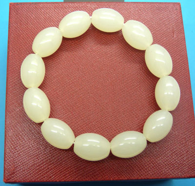 16mm*10mm椭圆形珠手链 高仿玉石精灵剔透手链首饰批发