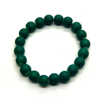 24号8mm素色植绒仿玉石手链