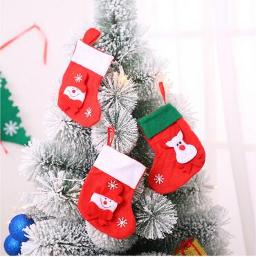 圣诞节用品-圣诞卡通玩偶袜（混款白口+绿口）