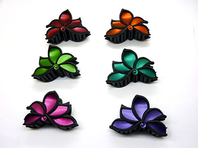 欧美女士6*4cm亚光彩色多样扎头发盘发洗澡发夹爪夹