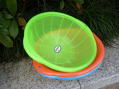 特价26双耳HUABAO双耳米蓝 洗菜筐 收纳筐沥水筐