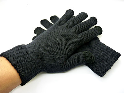 厂家批发时尚加长男士针织手套 保暖触屏手套