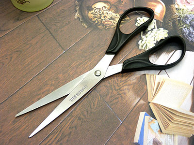 全网特价19.5cm不锈钢办公事务剪刀/学生剪刀/家用剪刀