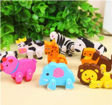 时尚创意3d造型动物橡皮擦文具奖品  厂家批发