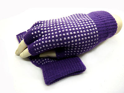 特价春秋薄款胶点女士半指手套批发 干活工作露指魔术手套