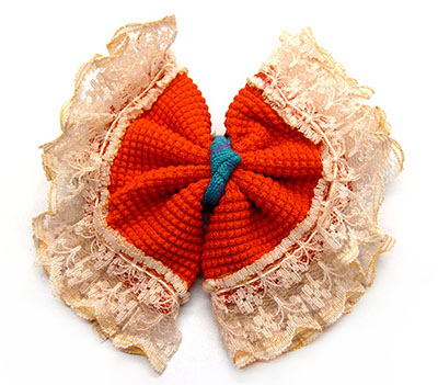 厂家直销发饰头饰 欧美正品蕾丝 蝴蝶结 发夹边夹鸭嘴夹压夹