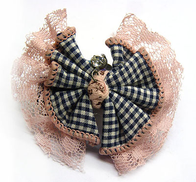 韩版可爱儿童蕾丝边蝴蝶结 压夹