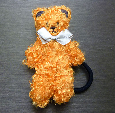 欧美新款泰迪小熊发圈可爱卡通布艺皮筋头饰