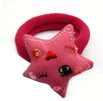 欧美高弹力头绳发绳 笑脸五星橡皮筋发圈