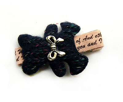 全网最低价小号女式兔头小熊布艺发夹时尚纯手工发饰