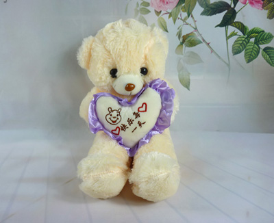 可爱泰迪熊抱枕布娃娃毛绒玩具 公仔抱抱熊送女朋友玩偶 -抱心熊-2号