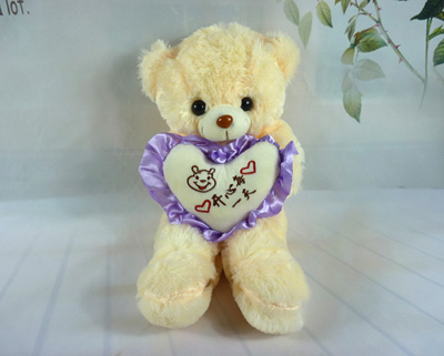 可爱泰迪熊抱枕布娃娃毛绒玩具 公仔抱抱熊送女朋友玩偶 -抱心熊-2号