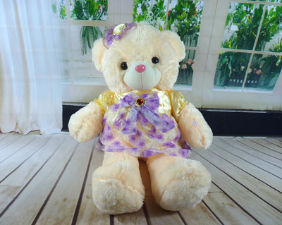 正品毛绒玩具熊泰迪熊公仔 大号熊毛毛熊布娃娃 -蕾丝裙熊-5