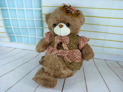 可爱泰迪熊 抱抱毛绒熊布娃娃生日礼物女生玩偶公仔大狗熊 -帽裙熊4号-17号