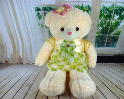 新款帽子裙熊泰极熊 公仔毛毛熊毛绒玩具女孩生日礼物 -小帽熊-3号