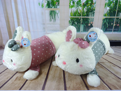 蓝白玩偶可爱毛绒玩具 萌萌哒咪咪兔趴枕 靠垫抱枕公仔 女生日礼物 -长枕兔1号-42号
