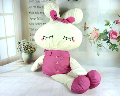 可爱爱情兔碎花兔美人兔LOVE兔公仔兔子毛绒玩具 女友生日礼物 -美人兔3号-51号