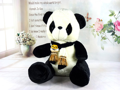 国宝熊猫毛绒玩具 玩偶公仔娃娃 国宝纪念品 -新款围巾大熊猫3号-55号