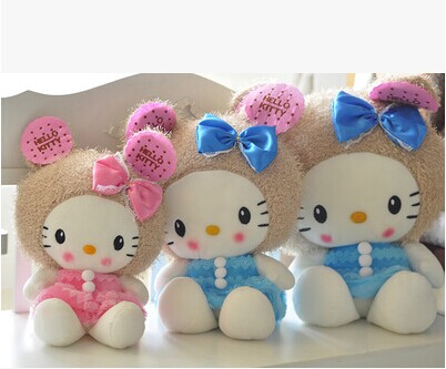 卡通kt猫公仔毛绒玩具情侣饼干kt猫压床娃娃七夕情人-饼干KTM猫1号-75号