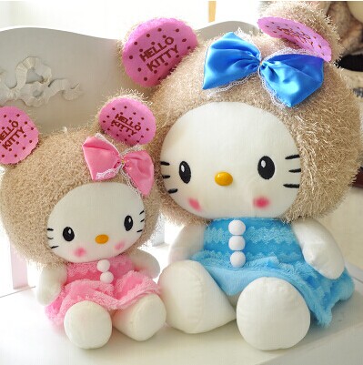 卡通kt猫公仔毛绒玩具情侣饼干kt猫压床娃娃七夕情人-饼干KTM猫2号-76