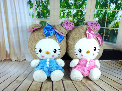 卡通kt猫公仔毛绒玩具情侣饼干kt猫压床娃娃七夕情人-饼干KTM猫3号-77号