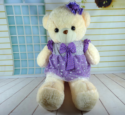 正品可爱带帽穿衣裙熊 抱抱熊毛绒公仔生日礼品 -带帽花裙熊3号-14号