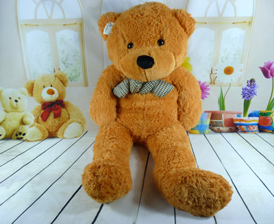可爱毛毛泰迪熊 正品毛绒玩具抱抱熊布娃娃公仔领结熊生日礼物 -1.2米熊-9号